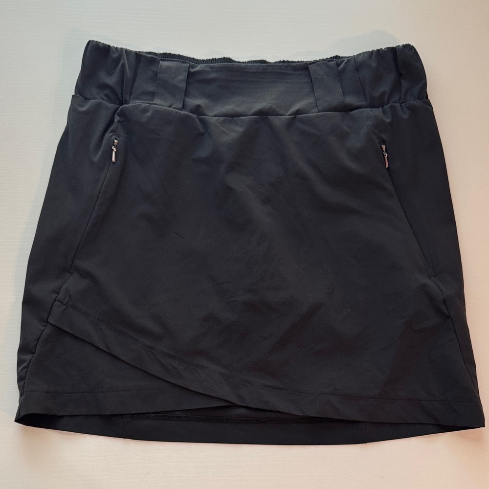 Calia Black Skort with Zipper Pockets
